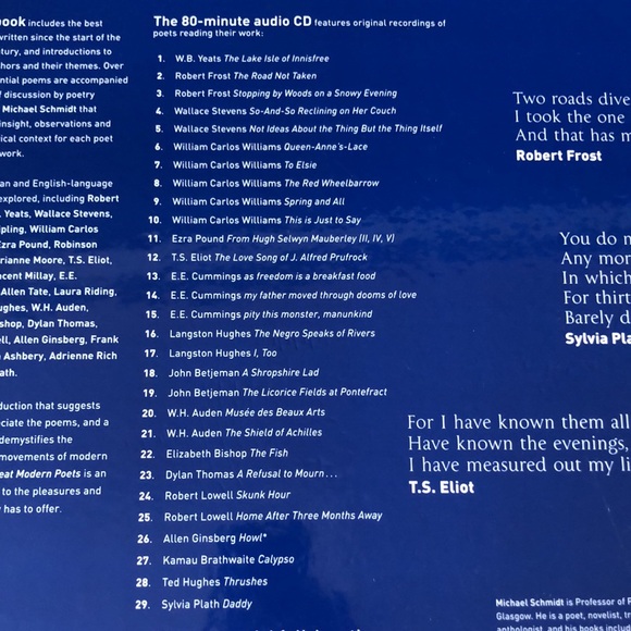 💿2 for $15💿 The Great Modern Poets - The Best Poetry of Our Times book and CD - Picture 6 of 8
